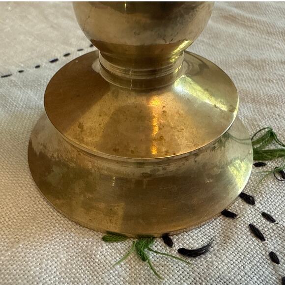 Vintage Gold Tone Metal Candle Holder Home Decor Accent - Picture 10 of 10